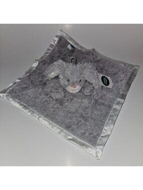 NEW Mary Meyer Putty Shadow Bunny Lovey Soft Plush Satin Trim Baby Toy Gray